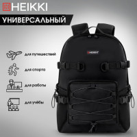 Рюкзак HEIKKI CHALLENGE (ХЕЙКИ) универсальный, карман для ноутбука, Flex, черный, 45х32х17 см, 272579 Рюкзак HEIKKI CHALLENGE (ХЕЙКИ) универсальный, карман для ноутбука, Flex, черный, 45х32х17 см, 272579