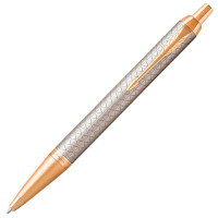 Ручка шариковая PARKER "IM Premium Warm Silver GT", корпус серебристый матовый с гравировкой, позолоченные детали, синяя, 1931687 Ручка шариковая PARKER "IM Premium Warm Silver GT", корпус серебристый матовый с гравировкой, позолоченные детали, синяя, 1931687