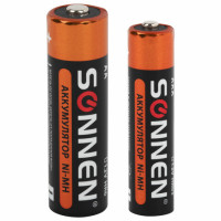 Батарейки аккумуляторные НАБОР 8 (4 + 4) шт., AA + ААА (HR6 + HR03), 2700 mAh + 1000 mAh, SONNEN, блистер, 455612