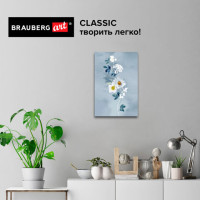 Холст на подрамнике BRAUBERG ART CLASSIC, 40х60 см, 420 г/м2, 45% хлопок 55% лен, среднее зерно, 191658