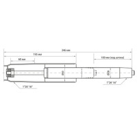 Газлифт BRABIX A-100 короткий, черный, длина в открытом виде 346 мм, d50 мм, класс 2, 532001 Газлифт BRABIX A-100 короткий, черный, длина в открытом виде 346 мм, d50 мм, класс 2, 532001