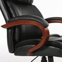 Кресло офисное BRABIX PREMIUM "Magnum EX-701", дерево, рециклированная кожа, черное, 531827