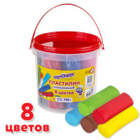 Пластилин в ведерке ЮНЛАНДИЯ, 8 цветов, 700 г, ВЫСШЕЕ КАЧЕСТВО, 105862 Пластилин в ведерке ЮНЛАНДИЯ, 8 цветов, 700 г, ВЫСШЕЕ КАЧЕСТВО, 105862