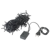 Электрогирлянда-нить комнатная "Стандарт" 10 м, 200 LED, мультицветная 220 V, контроллер, ЗОЛОТАЯ СКАЗКА, 591100