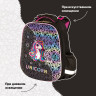 Ранец ЮНЛАНДИЯ EXTRA, с дополнительным объемом, "Rainbow unicorn", СВЕТЯЩИЙСЯ РИСУНОК, 38x29x18 см, 229932