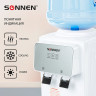 Кулер для воды SONNEN TSE-02WP, настольный, НАГРЕВ/ОХЛАЖДЕНИЕ ЭЛЕКТРОННОЕ, 2 крана, белый, 455622