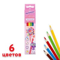 Карандаши цветные ЮНЛАНДИЯ "СЛАДКИЕ ИСТОРИИ", 6 цветов, трехгранные заточенные, 181392 Карандаши цветные ЮНЛАНДИЯ "СЛАДКИЕ ИСТОРИИ", 6 цветов, трехгранные заточенные, 181392