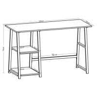Стол на металлокаркасе BRABIX "LOFT CD-006", 1200х500х730 мм, 2 полки, цвет морёный дуб, 641224 Стол на металлокаркасе BRABIX "LOFT CD-006", 1200х500х730 мм, 2 полки, цвет морёный дуб, 641224