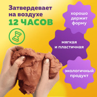Глина для лепки красная, 1 кг, вакуумированная, готовая, размачиваемая, BRAUBERG HOBBY, 665359 Глина для лепки красная, 1 кг, вакуумированная, готовая, размачиваемая, BRAUBERG HOBBY, 665359