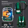 Ранец BRAUBERG QUADRO, 3 отделения, с брелком, "Fire football", 37х28х18 см, 229956