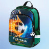 Ранец BRAUBERG QUADRO, 3 отделения, с брелком, "Fire football", 37х28х18 см, 229956