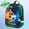 Ранец BRAUBERG QUADRO, 3 отделения, с брелком, "Fire football", 37х28х18 см, 229956