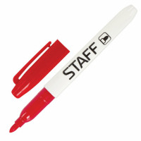 Маркер для доски STAFF, КРАСНЫЙ, тонкий корпус, круглый наконечник, 2,5 мм, 151095 Маркер для доски STAFF, КРАСНЫЙ, тонкий корпус, круглый наконечник, 2,5 мм, 151095