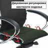 Кресло офисное МЕТТА "К-7" хром, прочная сетка, сиденье и спинка регулируемые, оранжевое.