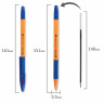 Ручка шариковая с грипом BRAUBERG "ULTRA GT ORANGE", КОМПЛЕКТ 20 ШТУК, СИНЯЯ, линия 0,35 мм, 144058