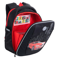 Ранец GRIZZLY анатомическая спинка, с бейджем, для мальчиков, "RED CAR", 36х29х18 см, RAf-293-1/2 Ранец GRIZZLY анатомическая спинка, с бейджем, для мальчиков, "RED CAR", 36х29х18 см, RAf-293-1/2