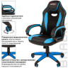 Кресло компьютерное BRABIX "Blaze GM-162", TW/экокожа, черное/голубое, 532578, 7083506 Кресло компьютерное BRABIX "Blaze GM-162", TW/экокожа, черное/голубое, 532578, 7083506