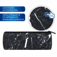 Пенал-тубус BRAUBERG, с эффектом Soft Touch, мягкий, "Black marble", 22х8 см, 271569 Пенал-тубус BRAUBERG, с эффектом Soft Touch, мягкий, "Black marble", 22х8 см, 271569