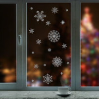 Украшение для окон и стекла ЗОЛОТАЯ СКАЗКА "Снежинки объемные 2", 30х38 см, ПВХ, 591259 Украшение для окон и стекла ЗОЛОТАЯ СКАЗКА "Снежинки объемные 2", 30х38 см, ПВХ, 591259