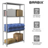 Стеллаж металлический BRABIX "MS KD-185/40-4", 1850х1000х400 мм, 4 полки, сборная стойка, 291115, S240BR144402