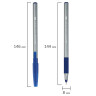 Ручки шариковые с грипом BRAUBERG "i-STICK POINT", НАБОР 10+2 ШТ., СИНИЕ, линия письма 0,35 мм, блистер,144025