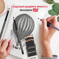 Карандаши (НАБОР 12 штук) угольные BRAUBERG ART CLASSIC, (МЯГКИЙ, СРЕДНИЙ, ТВЕРДЫЙ), 181293 Карандаши (НАБОР 12 штук) угольные BRAUBERG ART CLASSIC, (МЯГКИЙ, СРЕДНИЙ, ТВЕРДЫЙ), 181293
