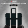Сумка портфель HEIKKI NOVATION (ХЕЙКИ) с отделением для ноутбука 13-14", багажная лента, черная, 28х38х3 см, 272594