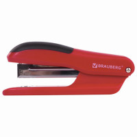 Степлер №24/6, 26/6 BRAUBERG "SX-39", до 25 листов, красный, 228592