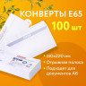 Конверты Е65 (110х220 мм), отрывная лента, Куда-Кому, внутренняя запечатка, КОМПЛЕКТ 100 шт., BRAUBERG, 112195, DLНПРс(BRAUBERG