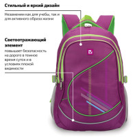 Рюкзак BRAUBERG HIGH SCHOOL универсальный, 3 отделения, "Крокус", фуксия, 46х31х18 см, 225521 Рюкзак BRAUBERG HIGH SCHOOL универсальный, 3 отделения, "Крокус", фуксия, 46х31х18 см, 225521