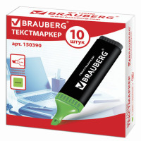 Текстмаркер BRAUBERG "Contract", ЗЕЛЕНЫЙ, классический, скошенный наконечник, 1-5 мм, 150390