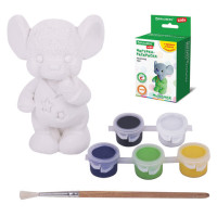 ФИГУРКА ИЗ ГИПСА с красками и кистью для росписи, ассорти, BRAUBERG KIDS, 665203