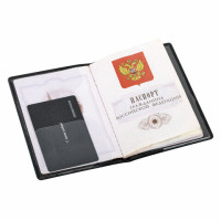 Обложка для паспорта, мягкий полиуретан, "PASSPORT", нежно-розовая, STAFF, 238403