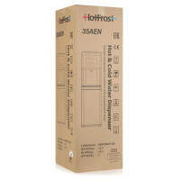 Кулер для воды HOT FROST 35AEN, напольный, НАГРЕВ/ОХЛАЖДЕНИЕ ЭЛЕКТРОННОЕ, 1 кран (3 кнопки), черный/серебро, 120203502 Кулер для воды HOT FROST 35AEN, напольный, НАГРЕВ/ОХЛАЖДЕНИЕ ЭЛЕКТРОННОЕ, 1 кран (3 кнопки), черный/серебро, 120203502