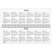 Планинг датированный 2024 285х112 мм, STAFF, гребень, картонная обложка, 64 л., "Цветы", 115154