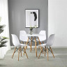Стулья BRABIX "Eames CF-010", КОМПЛЕКТ 4 шт., пластик белый, опоры дерево/металл, 532630, 2033A Стулья BRABIX "Eames CF-010", КОМПЛЕКТ 4 шт., пластик белый, опоры дерево/металл, 532630, 2033A