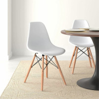 Стулья BRABIX "Eames CF-010", КОМПЛЕКТ 4 шт., пластик белый, опоры дерево/металл, 532630, 2033A Стулья BRABIX "Eames CF-010", КОМПЛЕКТ 4 шт., пластик белый, опоры дерево/металл, 532630, 2033A