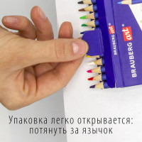 Карандаши художественные цветные BRAUBERG ART CLASSIC, 36 цветов, МЯГКИЙ грифель 3,3 мм, 181538