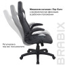 Кресло компьютерное BRABIX "Skill GM-005", откидные подлокотники, экокожа, черное/белое, 532493 Кресло компьютерное BRABIX "Skill GM-005", откидные подлокотники, экокожа, черное/белое, 532493