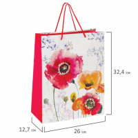 Пакет подарочный 26x12,7x32,4 см, ЗОЛОТАЯ СКАЗКА "Красные и желтые маки", ламинированный, 606584 Пакет подарочный 26x12,7x32,4 см, ЗОЛОТАЯ СКАЗКА "Красные и желтые маки", ламинированный, 606584