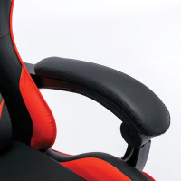 Кресло компьютерное BRABIX "Dexter GM-135", подножка, две подушки, экокожа, черное/красное, 532799 Кресло компьютерное BRABIX "Dexter GM-135", подножка, две подушки, экокожа, черное/красное, 532799