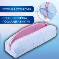 Пенал BRAUBERG, мех, 21х6х6 см, голубой/розовый, 272279 Пенал BRAUBERG, мех, 21х6х6 см, голубой/розовый, 272279