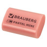 Ластик BRAUBERG "Pastel Mini", 27х18х10 мм, ассорти пастельных цветов, экологичный ПВХ, 229581