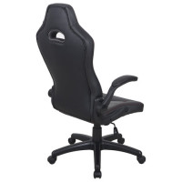 Кресло компьютерное BRABIX "Skill GM-005", откидные подлокотники, экокожа, черное/красное, 532496 Кресло компьютерное BRABIX "Skill GM-005", откидные подлокотники, экокожа, черное/красное, 532496