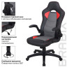 Кресло компьютерное BRABIX "Skill GM-005", откидные подлокотники, экокожа, черное/красное, 532496 Кресло компьютерное BRABIX "Skill GM-005", откидные подлокотники, экокожа, черное/красное, 532496
