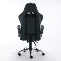 Кресло компьютерное BRABIX "Dexter GM-135", подножка, две подушки, экокожа, черное, 532800