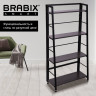 Стеллаж BRABIX "Smart SH-007", 605х295х1193 мм, ЛОФТ, трапеция, складной, металл/ЛДСП ясень, каркас черный, 641873 Стеллаж BRABIX "Smart SH-007", 605х295х1193 мм, ЛОФТ, трапеция, складной, металл/ЛДСП ясень, каркас черный, 641873