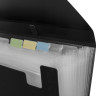 Портфель пластиковый BRAUBERG А4 (332х245х35 мм), 13 отделений, индексные ярлыки, фактура диагональ, черный, 221375