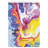 Блокнот А5 (146х206 мм), 80 л., гребень, картон, клетка, BRAUBERG, "Colorful art", 114371