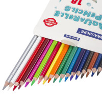 Карандаши цветные акварельные BRAUBERG PREMIUM AQUARELLE, 18 цветов, грифель мягкий 4 мм, 181672 Карандаши цветные акварельные BRAUBERG PREMIUM AQUARELLE, 18 цветов, грифель мягкий 4 мм, 181672